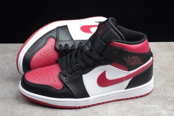  Jordan Mid 1 Bred 554724-066 Toe Air 554724-066 0901